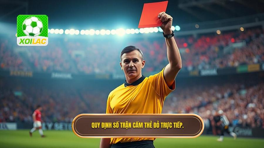 2. Quy định số trận cấm thẻ đỏ trực tiếp.