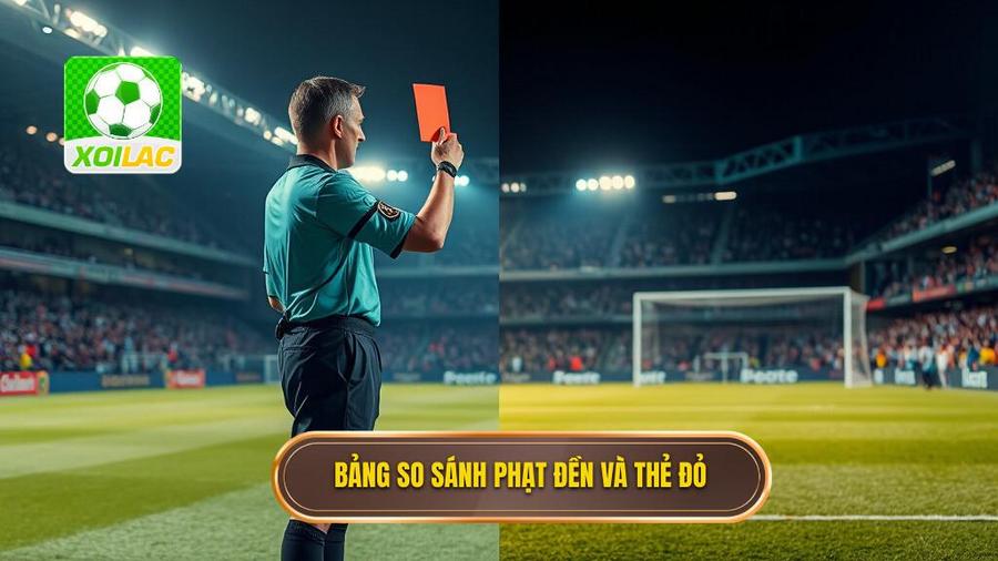3. Bảng so sánh phạt đền và thẻ đỏ