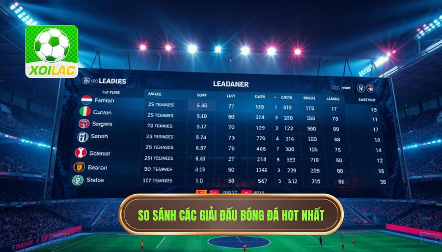 Bảng so sánh các giải đấu hot nhất khi xem live bóng đá hôm nay cực nóng